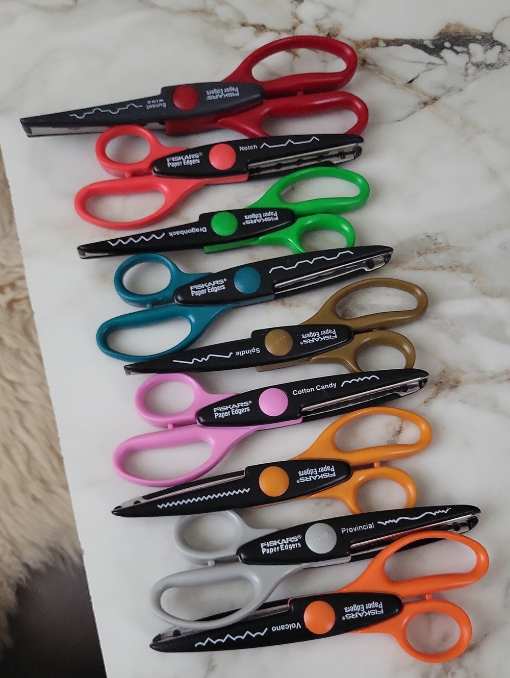 Fiskars Paper Edgers Decorative Craft Scissors - Assorted Colors Set Of 14